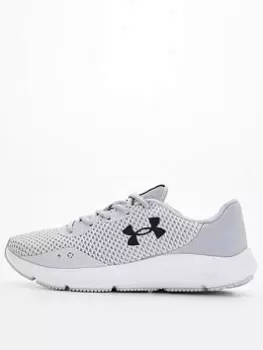 Image of Under Armour UA Charged Pursuit 3 Trainers - Grey/Black, Grey/Black, Size 8, Women