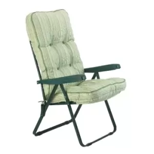Image of Glendale Deluxe Cotswold Stripe Recliner Chair - Green