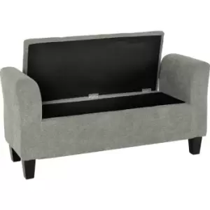 Image of Amelia Storage Ottoman Dark Grey Fabric