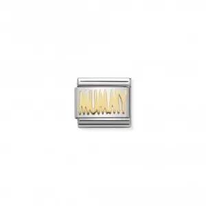 Image of Nomination Composable Classic Writings 18K Gold Mummy Link 030107/21
