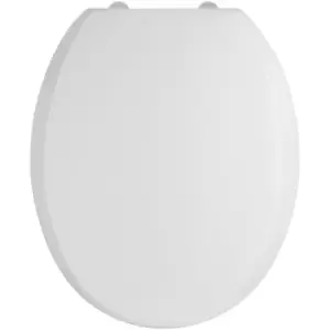 Image of Luxury Round Thermoplastic Toilet Seat with Soft Close Hinges - White - Nuie