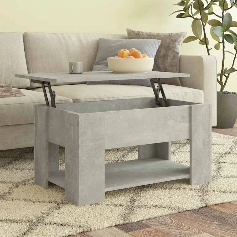Image of VIDAXL Coffee Table Concrete Grey 79x49x41cm Engineered Wood Vidaxl 8720286971338