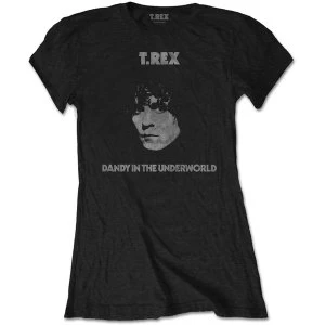 Image of T-Rex - Dandy Womens Medium T-Shirt - Black