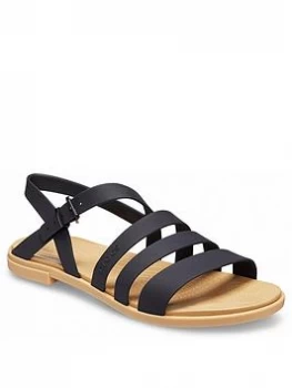 Image of Crocs Tulum Sandal Flip Flop - Black/Tan, Black/Tan, Size 7, Women