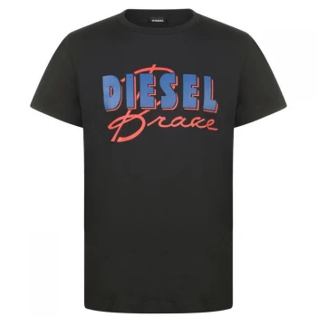 Image of Diesel Brave Logo T Shirt - 900 Black