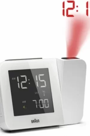 Image of Braun Clocks Projection Alarm Clock Radio Controlled BNC015WHUK-RC