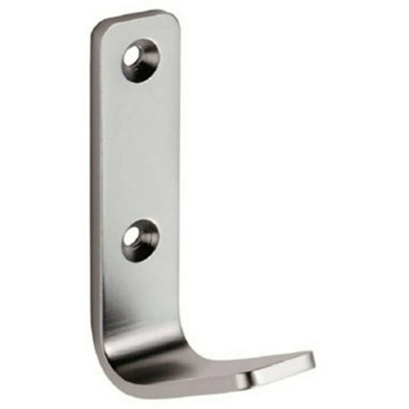 Image of Loops Flat One Piece Single Coat Hook 70 x 20mm Satin Anodised Aluminium Multi