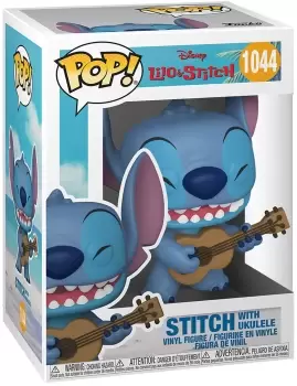 Image of Lilo & Stitch Stitch with Ukulele Vinyl Figure 1044 Funko Pop! multicolor