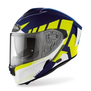 Image of Airoh Spark Rise Helmet, blue-yellow Size M blue-yellow, Size M