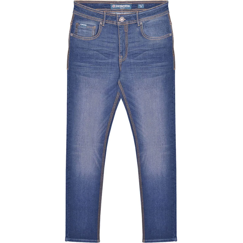 Image of Lambretta Lambretta Men Stafford Slim Jeans in Mid Blue Size: 34R Mid Blue 34R Male 5063703945998