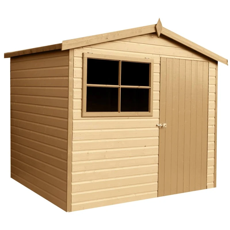 Image of Shires Wroxham Handmade Garden Shed Approx 8 x 6 Feet Style C in Brown Brown Unisex