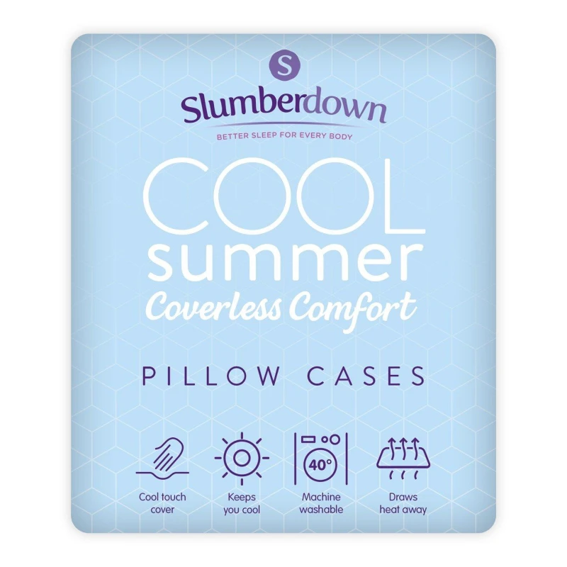 Image of Slumberdown Slumberdown Cool Summer PCM Pillowcase Pillowcases 2 Pack Blue 88491618001