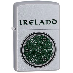 Image of Zippo Celtic Design Satin Chrome Windproof Lighter
