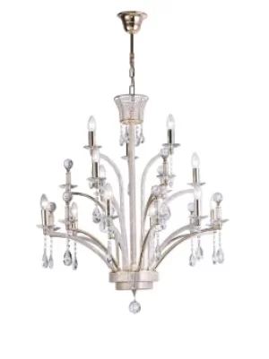 Image of Orlando Ceiling Pendant Chandelier Large 12 Light French Gold, Crystal (Item Requires Assembly)