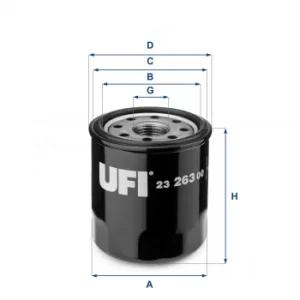 Image of 2326300 UFI Oil Filter Oil Spin-On
