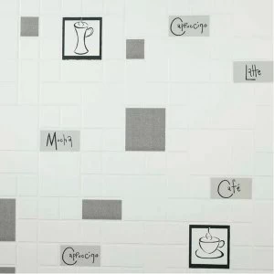 Image of Contour Cafe Culture Sculptured Grey Wallpaper 152 80