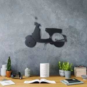 Image of Vespa Black Decorative Metal Wall Accessory