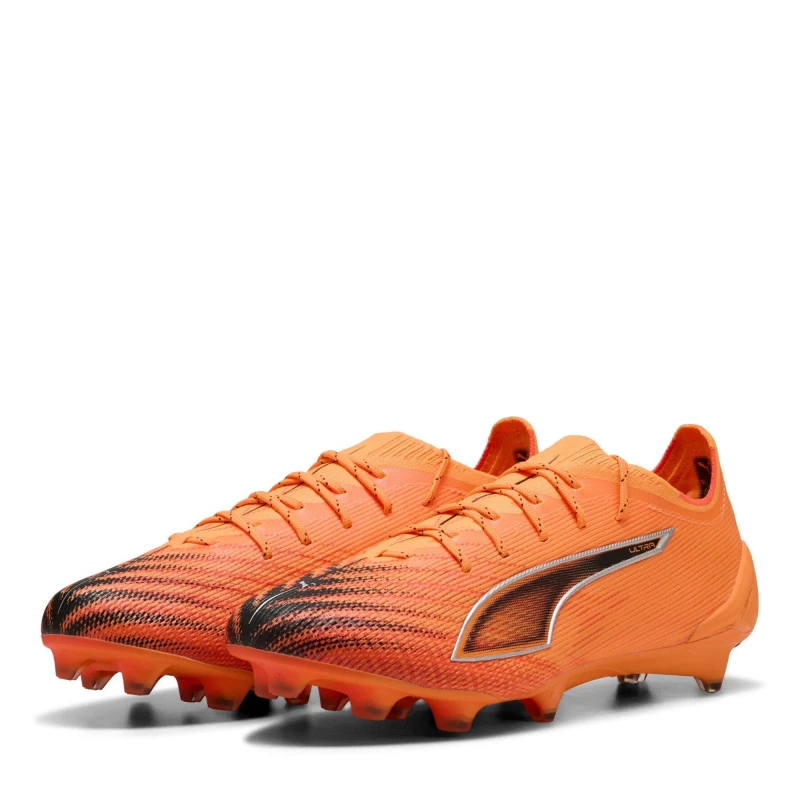 Image of Puma Ultra 5 Ultimate Adults Firm Ground Football Boots Orange/Black male 8 (42)