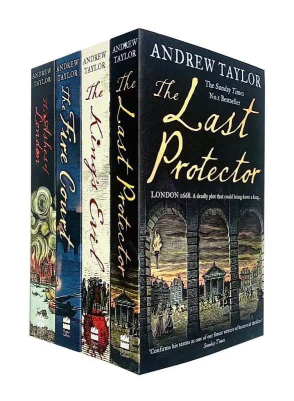Image of Andrew Taylor 4 Book Set The Ashes of London The Fire Court The King's Evil The Last Protector Andrew Taylor Books