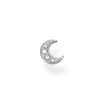 Image of THOMAS SABO Silver Cubic Zirconia Moon Single Stud Earring ...