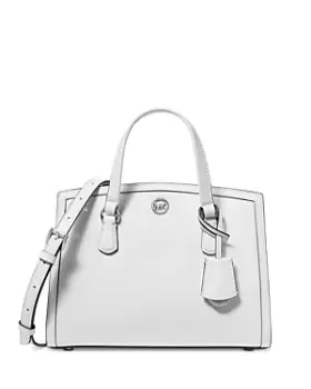 Image of Michael Kors Chantal Small Leather Messenger Tote