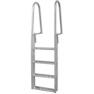 Image of 4-Step Dock/Pool Ladder Aluminium 167cm Vidaxl Silver