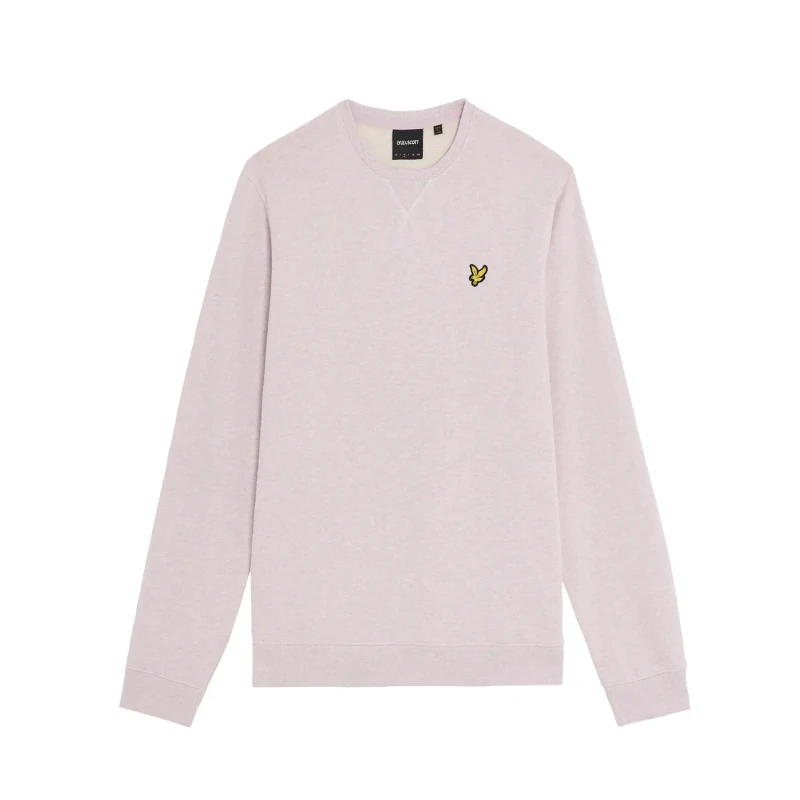 Image of Lyle & Scott Heathered crew neck sweatshirt Lyle & Scott Bleu Male M