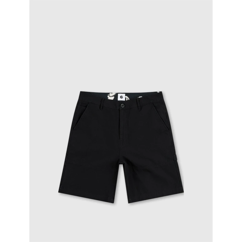 Image of Pretty Green Mens Stamford Carpenter Cargo Shorts Black male 30