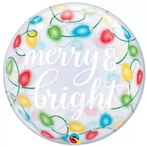 Image of Qualatex Christmas Bubble Balloon (One Size) (Multicoloured) - Multicoloured
