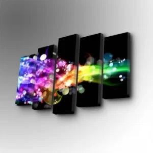 Image of 5PUC-132 Multicolor Decorative Canvas Painting (5 Pieces)