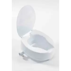 Image of Nrs Healthcare Linton Plus Raised Toilet Seat With Lid 150Mm - White