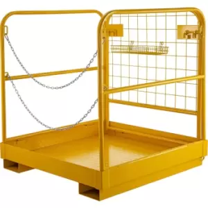 Image of Vevor - 36Inch x 36Inch Forklift Work Platform Forklift Safety Cage 1102Lbs/500Kg Capacity Stability Aerial Fence Safe Rust-Free Non-Slip Indoor