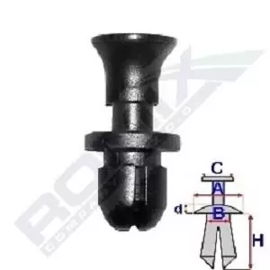 Image of ROMIX Clip B26079 HONDA,Accord VII Limousine (CL, CN),CR-V II (RD_),PRELUDE V (BB),CIVIC VII Coupe (EM2),Civic VII Limousine (ES, ET),Odyssey (RA_)