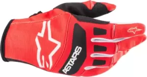 Image of Alpinestars Techstar 22 Motocross Gloves, black-red, Size S, black-red, Size S