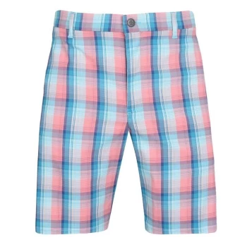 Image of Original Penguin Plaid Shorts - Turquoise