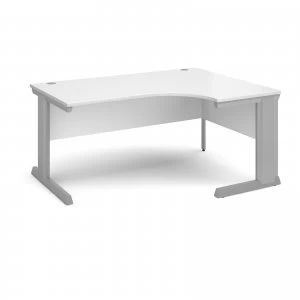 Image of Vivo Right Hand Ergonomic Desk 1600mm - Silver Frame White Top