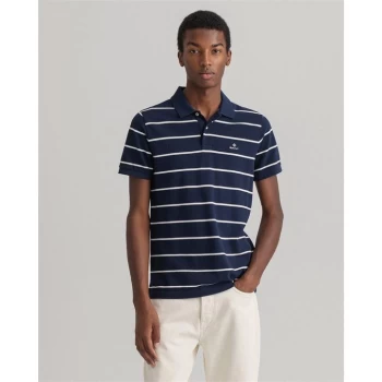 Image of Gant Breton Rugby Shirt Mens - Blue