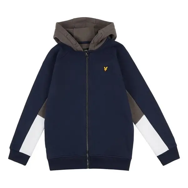 Image of Lyle and Scott DiagCutSewZp HD In99 OTH Hoodies 3-4 Yrs Blue 31715618135