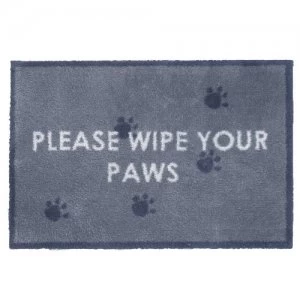 Image of Turtle Mat Turtle Please Wipe Your Paws Multigrip-backed Cotton Washable Doormat