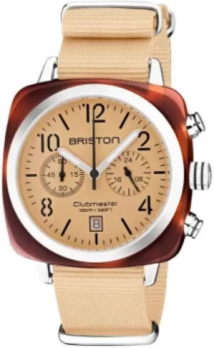 Image of Briston Watch Clubmaster Classic Chronograph Terracotta Vanilla