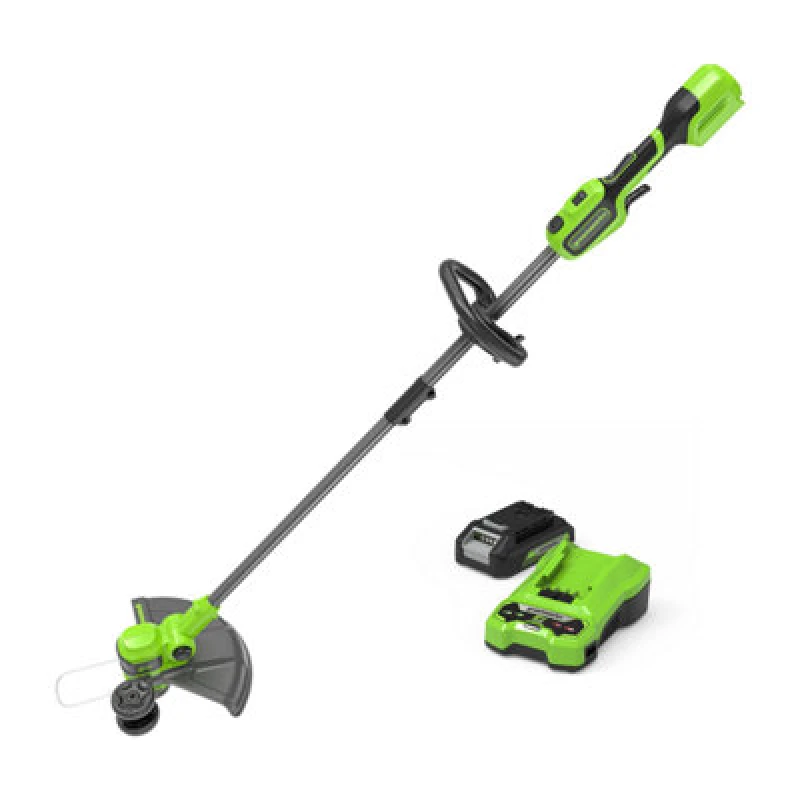 Image of Greenworks MO24L411 24v Cordless Brushless Rotary Lawnmower 330mm MO24L411-01 Batteries: 1 x 4ah Li-ion