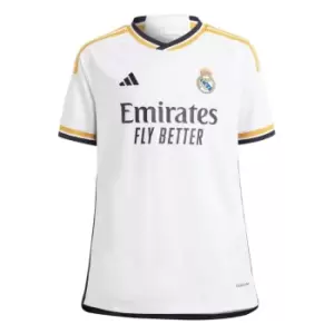 Image of adidas Real Madrid Home Shirt 2023 2024 Juniors - White