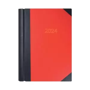 Image of Collins A4 Desk Diary 2 Pages Per Day Black/Red 2024 42