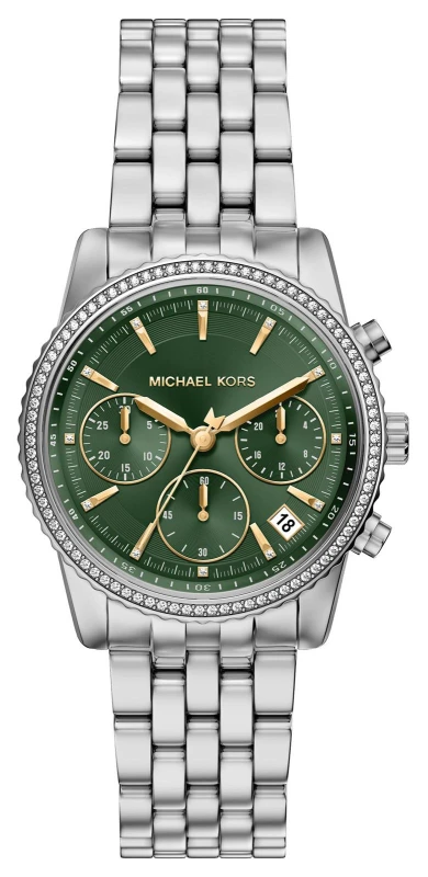 Image of Michael Kors MK7583 Bryant Chronograph (35mm) Green Dial / Watch