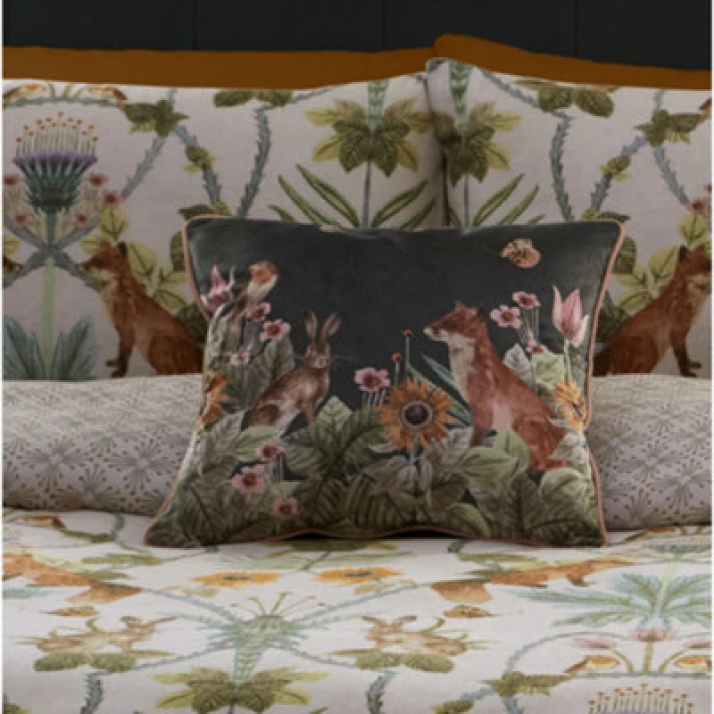 Image of Appletree 'Foxdale' Luxe Velvet Filled Cushion Natural unisex