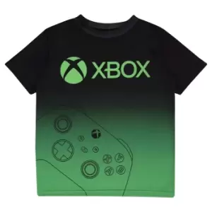 Image of Xbox Boys Controller T-Shirt (5-6 Years) (Green/Black)