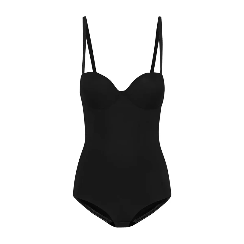 Image of Bye Bra Padded support bodysuit For Her Bye Bra Noir Female XL