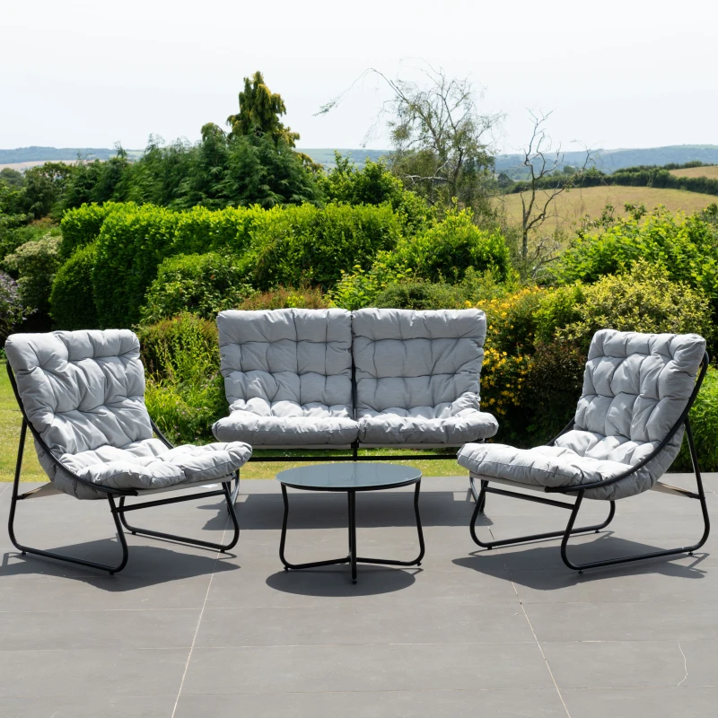 Image of Artemis Home Aregno Outdoor Seating Set in Light Grey Light Grey Unisex