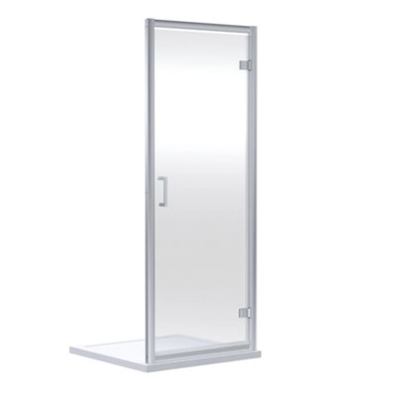 Image of nuie Rene 1900 x 800mm Hinged Shower Door - Chrome, Silver SMHD80-E6