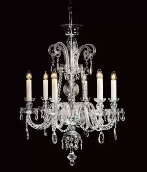 Image of Liberec Georgian Lead Crystal Multi Arm Chandelier